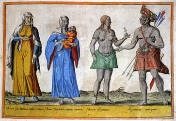 Urfolk i Nord-Afrika, ca. 1580 (gravering)