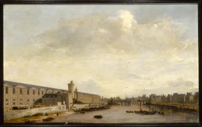 Grande Galerie i Louvre, med Porte Neuve og Tour de Bois, ca. 1640 (olje på tre)