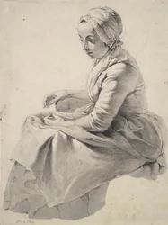 Sittende kvinne