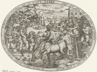 Triumfprosesjon av Bacchus og Silenus: Elementet Jorden Terra (tittel på objekt) The Four Elements (serietittel)