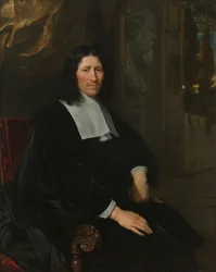 Portrett av Pieter de la Court Portrett av Pieter de la Court. Produsent og kledeier, først i Leiden, siden 1673 i Amsterdam, politisk brosjyre