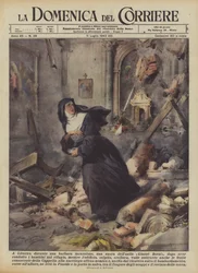 I Livorno, under et barbarisk raid, en nonne fra Giosue Borsi barnehage, etter å ha ledet?