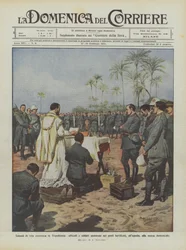 Episoder av krigersk liv i Tripolitania, offiserer og soldater som bistår i de befestede stillingene?