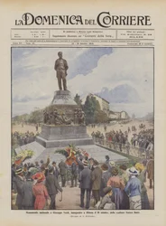 Nasjonalmonument til Giuseppe Verdi, innviet i Milano 10. oktober, av billedhuggeren Enrico Butti