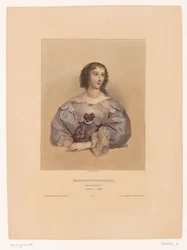 Portrett av Henrietta Maria av Frankrike Henrietta de France, femme de Charles 1er (tittel på objekt) Kjente malermodeller (serietittel)