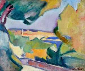 Middelhavslandskap, ca. 1907 (olje på lerret)