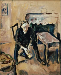 Portrett av den franske forfatteren Fernand Fleuret (olje på lerret