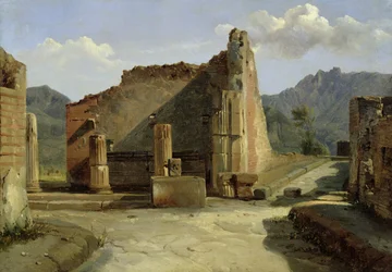 The Forum of Pompeii (olje på lerret)