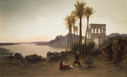 Scene fra Aida av Giuseppe Verdi, maleri av Achilles Formis (1832-1906), Italia