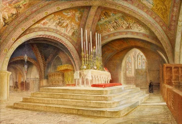 Høyalter over graven til Frans av Assisi, 1909 (wc på papir)