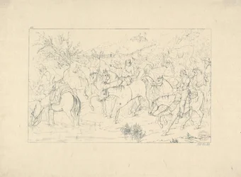 General Stuarts retur fra Pennsylvania fra Confederate War Etchings, 1861-63.