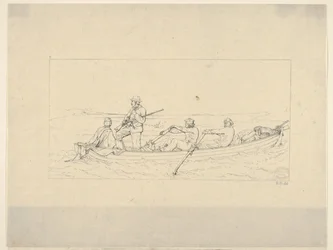 Marylanders krysser Potomac for å bli med i den sørlige hæren fra Confederate War Etchin..., 1861-63.