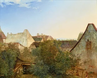 Utsikt over wienske forstadshus (Beatrixgasse)