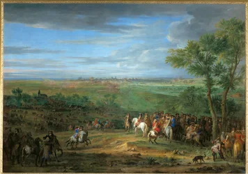 Ludvig XIVs ankomst til leiren foran Maastricht, juni 1673...