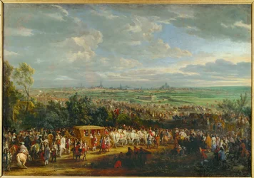Ludvig XIVs og Marie Thereses av Østerrikes inntog i Arras … (maleri på lerret)