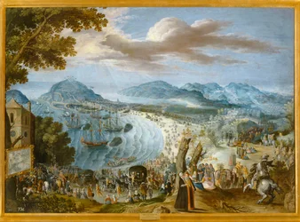 Landgang av kong Filip III i San Sebastian