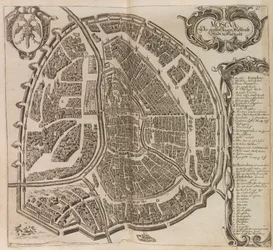 Kart over Moskva. Fra: Økt Ny beskrivelse av muskovitten..., 1656.