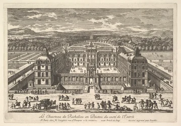 Château de Richelieu en Poictou fra inngangssiden, 1600-tallet.