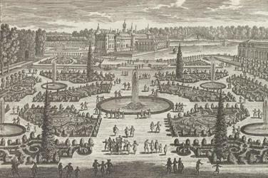 The Parterre of the Orangerie at Chantilly, 1680-tallet, 1680-tallet.