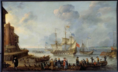 Malekar av Adam Willaerts (1577-1664) Le Havre fra 1600-tallet, Musee des Beaux Arts