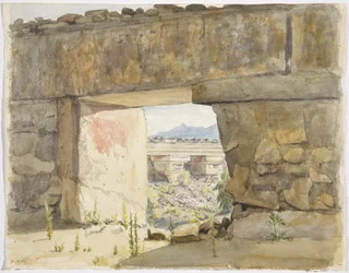 Ødelagte bygninger i Mitla, Oaxaca