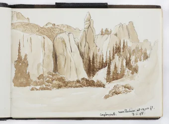 Skissebok med tegninger og notater, Nord- og Sør-Amerika (inkludert Mexico)