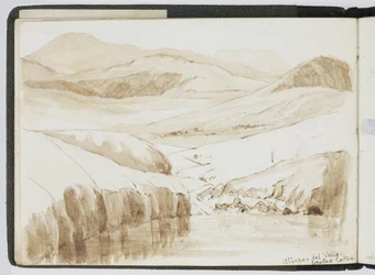Skissebok med akvareller, tegninger og notater, Mexico, 1896-1898 (akvarell)