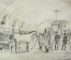 The Royal Stables: morgenstell (blyant)