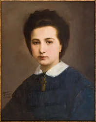 Portrett av kvinne (Family Ghirelli) (olje på lerret)