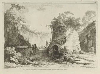 Utsikt over Virgils grav fra Ulike utsikter hentet fra naturen... på..., 1700-tallet.