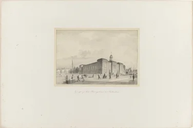 Utsikt over Beursgebouw i Rotterdam, 1854 Utsikt over Beursgebouw i Rotterdam (tittel på objekt) Society for Promotion of Toonkunst, dets musikkfestival og byen Rotterdam. minne om året 1854 (serietittel på objekt)