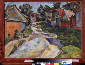 Landevei. Maleri av Adolf Israelevich Milman (1886-1930), olje på lerret
