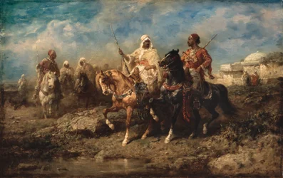 Arabere, slutten av 1800-tallet (olje på lerret)