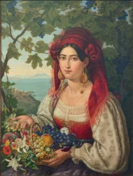 Adolf Senff, portrett av en italiensk kvinne