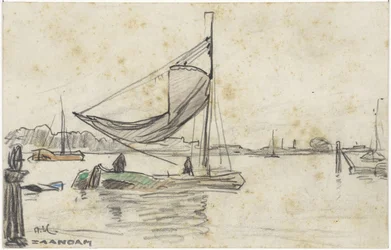 Seilskip på Zaan nær Zaandam