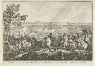 Relieff av Torino, 1706 Byen Torino, vanhelliget av hertugen og prinsen av Savoy 7. september 1706 (tittel på objekt)
