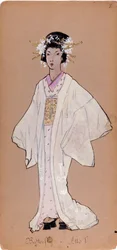 Kostyme av karakteren til Cii cio san for operaen "Madame Butterfly" av Giacomo Puccini
