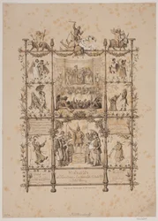 Minneark om kunstnerkarnevalet 3. mars 1854