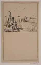 Soldaten på tur. Nei. 13 i Chr. Winther og M. Rørbye, "25 bilder for små barn"