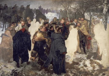 Fredrik den stores tale til generalene sine før slaget ved Leuthen i 1757. Ufullført