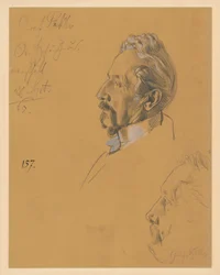 Grev H. Pückler og grev A. von Keller. Studie til maleriet «Kroningen av Wilhelm I i Königsberg»
