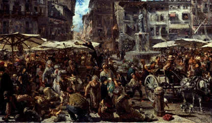 Piazza delle Erbe i Verona, 1884