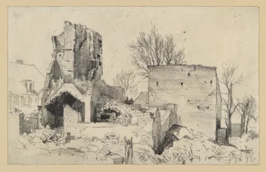 Ruinen av et hus