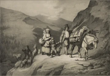 Illustrasjon hentet fra boken Norge fremstillet i Tegninger av Asbjørnsen, P.Chr. og utgitt av Chr. Tønsberg (no, 1848)
