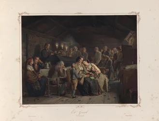 Illustrasjon hentet fra boken Norske Folkelivsbilleder av Adolph Tidemand og utgitt av Chr. Tønsberg (Christiania, 1858)