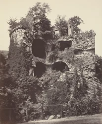 Det eksploderte tårnet, Heidelberg slott, ca. 1865 (bilde)