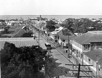 Old King Street ser sørover, Kingston, Jamaica, c1905.