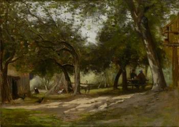 Landskap med gårdstun, 1830-1880