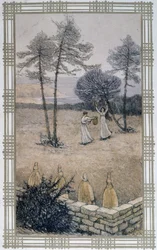 Bienes liv: støy for å holde bier unna - tegning av A. Giraudon