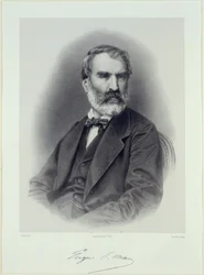 Portrett av forfatteren Eugène Pelletan 1813-1884.